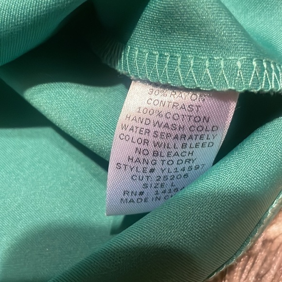 YA Los Angeles Bodycon Sleeveless‎ Green Dress Size Large - Picture 8 of 10